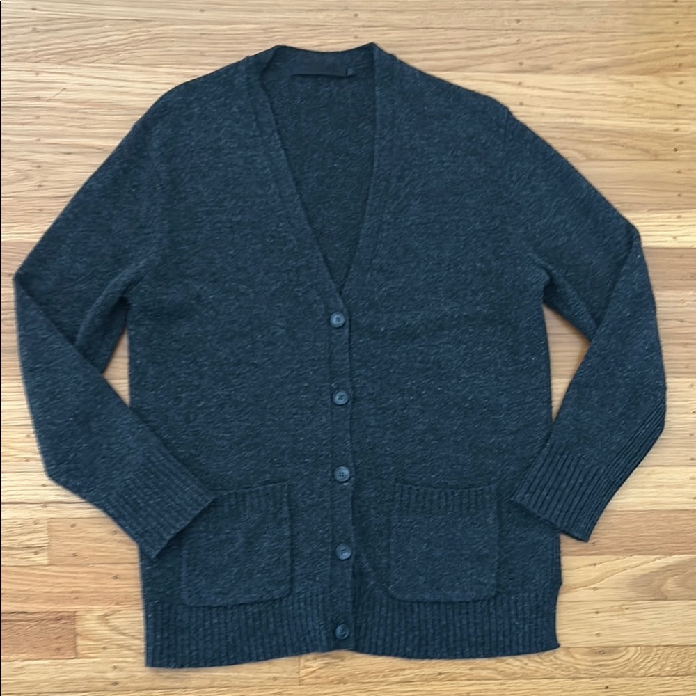 Jenni Kayne charcoal grey “Barrett” cardigan size small